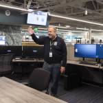 Snohomish County 911 Executive Director Kurt Mills talks about the improvements made in the new call center space during a tour of the building on Tuesday, May 20, 2025, in Everett, Washington. (Olivia Vanni / The Herald)