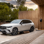 The 2025 Mercedes-Benz GLC 350e plug-in hybrid compact luxury SUV, shown here in the European version (Provided by Mercedes-Benz).