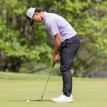 Kamiak’s Tristan Kim putts during the 4A District 1 Boys Golf Championship at Legion Memorial Golf Course on Tuesday, May 13, 2025 in Everett, Washington. (Olivia Vanni / The Herald)