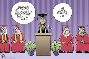 Graduates don't toss your hats, Graduation 2025, high costs, student loans,  pass the hat, college, universities, Commencement 2025, degree, academics, academia, studies, scholarship