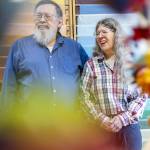 Gordon Crane and Kim Crane inside their at-home showroom for Kims Crane on Monday, Feb. 17, 2025, in Snohomish, Washington. (Olivia Vanni / The Herald)