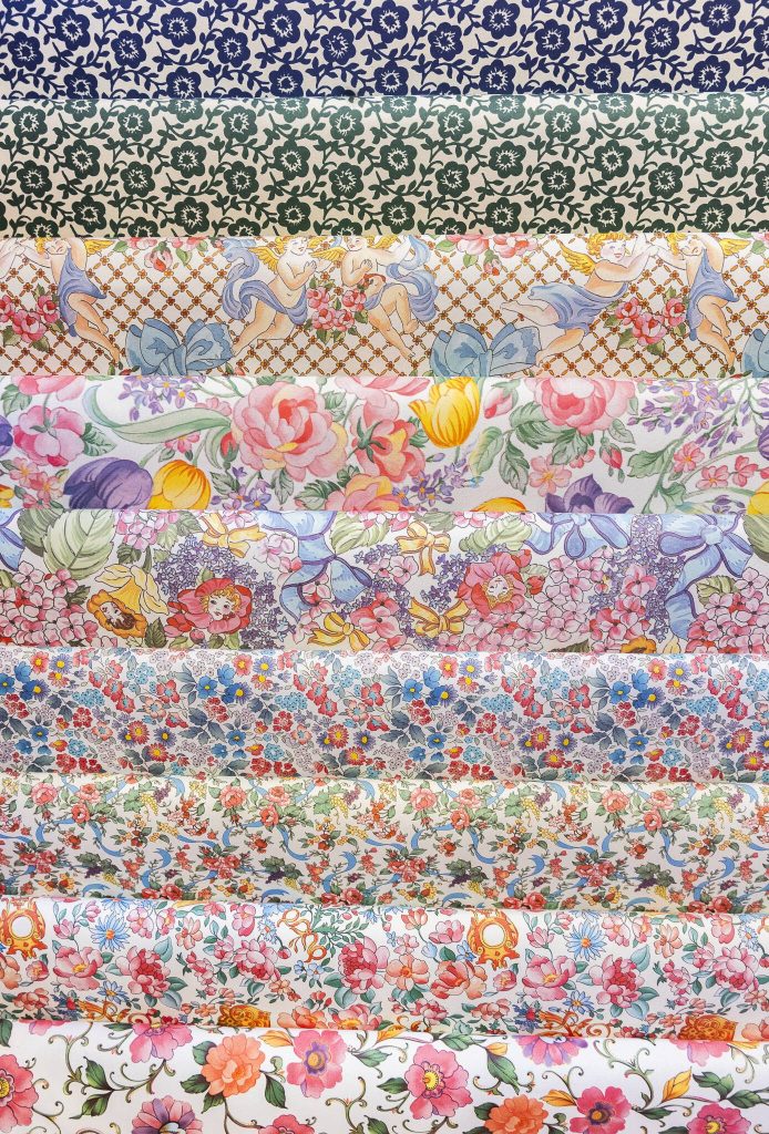 A selection of origami paper on display inside the Kims Crane at-home showroom.