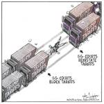 THis is an editorial cartoon by Michael de Adder . Michael de Adder was born in Moncton, New Brunswick. He studied art at Mount Allison University where he received a Bachelor of Fine Arts in drawing and painting. He began his career working for The Coast, a Halifax-based alternative weekly, drawing a popular comic strip called Walterworld which lampooned the then-current mayor of Halifax, Walter Fitzgerald. This led to freelance jobs at The Chronicle-Herald and The Hill Times in Ottawa, Ontario.

 

After freelancing for a few years, de Adder landed his first full time cartooning job at the Halifax Daily News. After the Daily News folded in 2008, he became the full-time freelance cartoonist at New Brunswick Publishing. He was let go for political views expressed through his work including a cartoon depicting U.S. President Donald Trump’s border policies. He now freelances for the Halifax Chronicle Herald, the Toronto Star, Ottawa Hill Times and Counterpoint in the USA. He has over a million readers per day and is considered the most read cartoonist in Canada.

 

Michael de Adder has won numerous awards for his work, including seven Atlantic Journalism Awards plus a Gold Innovation Award for news animation in 2008. He won the Association of Editorial Cartoonists' 2002 Golden Spike Award for best editorial cartoon spiked by an editor and the Association of Canadian Cartoonists 2014 Townsend Award. The National Cartoonists Society for the Reuben Award has shortlisted him in the Editorial Cartooning category. He is a past president of the Association of Canadian Editorial Cartoonists and spent 10 years on the board of the Cartoonists Rights Network.