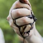 Maggie Fogle squeezes moisture out of peat at the North Creek Wetlands on Wednesday, June 4, 2025 in Bothell, Washington. (Olivia Vanni / The Herald)