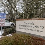 The Edmonds School District building on Friday, Feb. 14, 2025 in Lynnwood, Washington. (Olivia Vanni / The Herald)