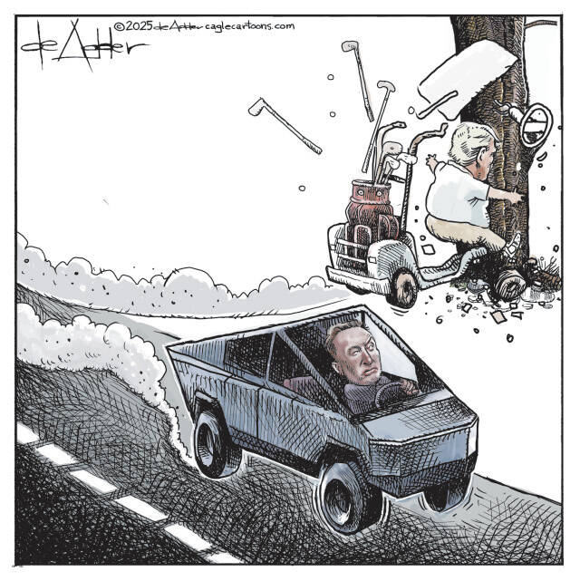 THis is an editorial cartoon by Michael de Adder . Michael de Adder was born in Moncton, New Brunswick. He studied art at Mount Allison University where he received a Bachelor of Fine Arts in drawing and painting. He began his career working for The Coast, a Halifax-based alternative weekly, drawing a popular comic strip called Walterworld which lampooned the then-current mayor of Halifax, Walter Fitzgerald. This led to freelance jobs at The Chronicle-Herald and The Hill Times in Ottawa, Ontario.

 

After freelancing for a few years, de Adder landed his first full time cartooning job at the Halifax Daily News. After the Daily News folded in 2008, he became the full-time freelance cartoonist at New Brunswick Publishing. He was let go for political views expressed through his work including a cartoon depicting U.S. President Donald Trump’s border policies. He now freelances for the Halifax Chronicle Herald, the Toronto Star, Ottawa Hill Times and Counterpoint in the USA. He has over a million readers per day and is considered the most read cartoonist in Canada.

 

Michael de Adder has won numerous awards for his work, including seven Atlantic Journalism Awards plus a Gold Innovation Award for news animation in 2008. He won the Association of Editorial Cartoonists' 2002 Golden Spike Award for best editorial cartoon spiked by an editor and the Association of Canadian Cartoonists 2014 Townsend Award. The National Cartoonists Society for the Reuben Award has shortlisted him in the Editorial Cartooning category. He is a past president of the Association of Canadian Editorial Cartoonists and spent 10 years on the board of the Cartoonists Rights Network.