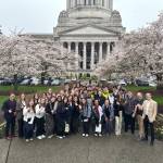 AP government students at Henry M. Jackson High School visited the state Capitol this spring and watched as a resolution they helped draft was adopted in the Senate as part of the Building Bridges Future Leaders Academy. (Josh Estes / Building Bridges)