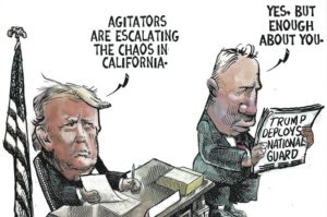 THis is an editorial cartoon by Michael de Adder . Michael de Adder was born in Moncton, New Brunswick. He studied art at Mount Allison University where he received a Bachelor of Fine Arts in drawing and painting. He began his career working for The Coast, a Halifax-based alternative weekly, drawing a popular comic strip called Walterworld which lampooned the then-current mayor of Halifax, Walter Fitzgerald. This led to freelance jobs at The Chronicle-Herald and The Hill Times in Ottawa, Ontario.

 

After freelancing for a few years, de Adder landed his first full time cartooning job at the Halifax Daily News. After the Daily News folded in 2008, he became the full-time freelance cartoonist at New Brunswick Publishing. He was let go for political views expressed through his work including a cartoon depicting U.S. President Donald Trump’s border policies. He now freelances for the Halifax Chronicle Herald, the Toronto Star, Ottawa Hill Times and Counterpoint in the USA. He has over a million readers per day and is considered the most read cartoonist in Canada.

 

Michael de Adder has won numerous awards for his work, including seven Atlantic Journalism Awards plus a Gold Innovation Award for news animation in 2008. He won the Association of Editorial Cartoonists' 2002 Golden Spike Award for best editorial cartoon spiked by an editor and the Association of Canadian Cartoonists 2014 Townsend Award. The National Cartoonists Society for the Reuben Award has shortlisted him in the Editorial Cartooning category. He is a past president of the Association of Canadian Editorial Cartoonists and spent 10 years on the board of the Cartoonists Rights Network.