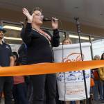 Everett Mayor Cassie Franklin speaks at the grand opening of the Everett location on Thursday, June 12, 2025 in Everett, Washington. (Olivia Vanni / The Herald)