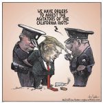 THis is an editorial cartoon by Michael de Adder . Michael de Adder was born in Moncton, New Brunswick. He studied art at Mount Allison University where he received a Bachelor of Fine Arts in drawing and painting. He began his career working for The Coast, a Halifax-based alternative weekly, drawing a popular comic strip called Walterworld which lampooned the then-current mayor of Halifax, Walter Fitzgerald. This led to freelance jobs at The Chronicle-Herald and The Hill Times in Ottawa, Ontario.

 

After freelancing for a few years, de Adder landed his first full time cartooning job at the Halifax Daily News. After the Daily News folded in 2008, he became the full-time freelance cartoonist at New Brunswick Publishing. He was let go for political views expressed through his work including a cartoon depicting U.S. President Donald Trump’s border policies. He now freelances for the Halifax Chronicle Herald, the Toronto Star, Ottawa Hill Times and Counterpoint in the USA. He has over a million readers per day and is considered the most read cartoonist in Canada.

 

Michael de Adder has won numerous awards for his work, including seven Atlantic Journalism Awards plus a Gold Innovation Award for news animation in 2008. He won the Association of Editorial Cartoonists' 2002 Golden Spike Award for best editorial cartoon spiked by an editor and the Association of Canadian Cartoonists 2014 Townsend Award. The National Cartoonists Society for the Reuben Award has shortlisted him in the Editorial Cartooning category. He is a past president of the Association of Canadian Editorial Cartoonists and spent 10 years on the board of the Cartoonists Rights Network.