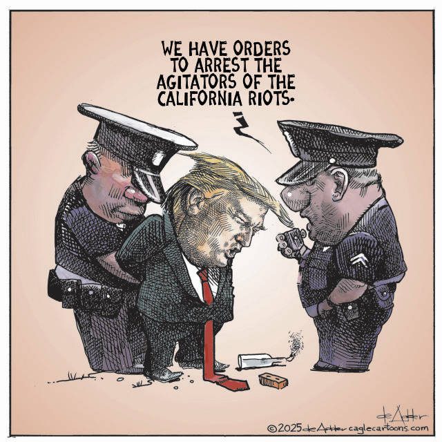 THis is an editorial cartoon by Michael de Adder . Michael de Adder was born in Moncton, New Brunswick. He studied art at Mount Allison University where he received a Bachelor of Fine Arts in drawing and painting. He began his career working for The Coast, a Halifax-based alternative weekly, drawing a popular comic strip called Walterworld which lampooned the then-current mayor of Halifax, Walter Fitzgerald. This led to freelance jobs at The Chronicle-Herald and The Hill Times in Ottawa, Ontario.

 

After freelancing for a few years, de Adder landed his first full time cartooning job at the Halifax Daily News. After the Daily News folded in 2008, he became the full-time freelance cartoonist at New Brunswick Publishing. He was let go for political views expressed through his work including a cartoon depicting U.S. President Donald Trump’s border policies. He now freelances for the Halifax Chronicle Herald, the Toronto Star, Ottawa Hill Times and Counterpoint in the USA. He has over a million readers per day and is considered the most read cartoonist in Canada.

 

Michael de Adder has won numerous awards for his work, including seven Atlantic Journalism Awards plus a Gold Innovation Award for news animation in 2008. He won the Association of Editorial Cartoonists' 2002 Golden Spike Award for best editorial cartoon spiked by an editor and the Association of Canadian Cartoonists 2014 Townsend Award. The National Cartoonists Society for the Reuben Award has shortlisted him in the Editorial Cartooning category. He is a past president of the Association of Canadian Editorial Cartoonists and spent 10 years on the board of the Cartoonists Rights Network.