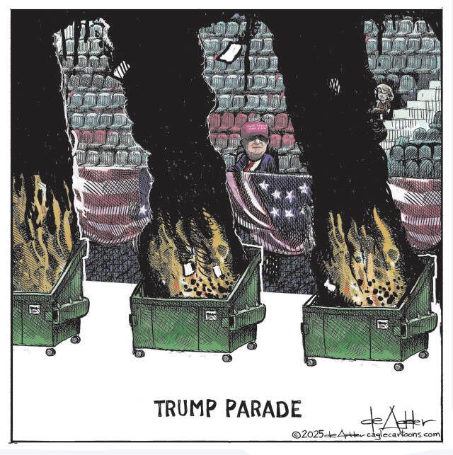 THis is an editorial cartoon by Michael de Adder . Michael de Adder was born in Moncton, New Brunswick. He studied art at Mount Allison University where he received a Bachelor of Fine Arts in drawing and painting. He began his career working for The Coast, a Halifax-based alternative weekly, drawing a popular comic strip called Walterworld which lampooned the then-current mayor of Halifax, Walter Fitzgerald. This led to freelance jobs at The Chronicle-Herald and The Hill Times in Ottawa, Ontario.

 

After freelancing for a few years, de Adder landed his first full time cartooning job at the Halifax Daily News. After the Daily News folded in 2008, he became the full-time freelance cartoonist at New Brunswick Publishing. He was let go for political views expressed through his work including a cartoon depicting U.S. President Donald Trump’s border policies. He now freelances for the Halifax Chronicle Herald, the Toronto Star, Ottawa Hill Times and Counterpoint in the USA. He has over a million readers per day and is considered the most read cartoonist in Canada.

 

Michael de Adder has won numerous awards for his work, including seven Atlantic Journalism Awards plus a Gold Innovation Award for news animation in 2008. He won the Association of Editorial Cartoonists' 2002 Golden Spike Award for best editorial cartoon spiked by an editor and the Association of Canadian Cartoonists 2014 Townsend Award. The National Cartoonists Society for the Reuben Award has shortlisted him in the Editorial Cartooning category. He is a past president of the Association of Canadian Editorial Cartoonists and spent 10 years on the board of the Cartoonists Rights Network.