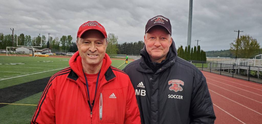 Paul Bartley (left) and Mike Bartley (right) pose for a photo in 2022. (Courtesy of Bartley family / Toni Bartley)