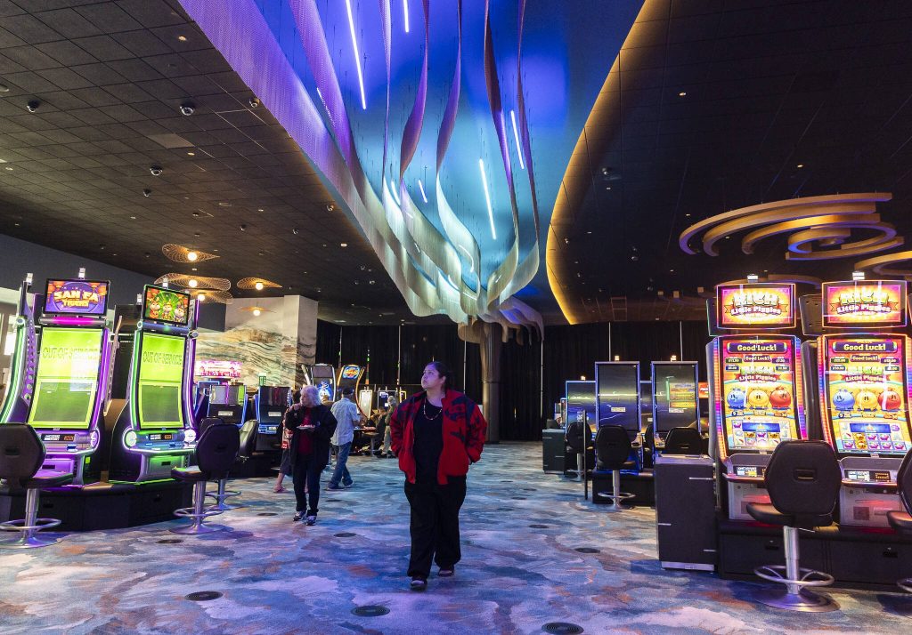 People explore the expansion of the Tulalip Resort Casino on Thursday, July 3, 2025 in Tulalip, Washington. (Olivia Vanni / The Herald)
