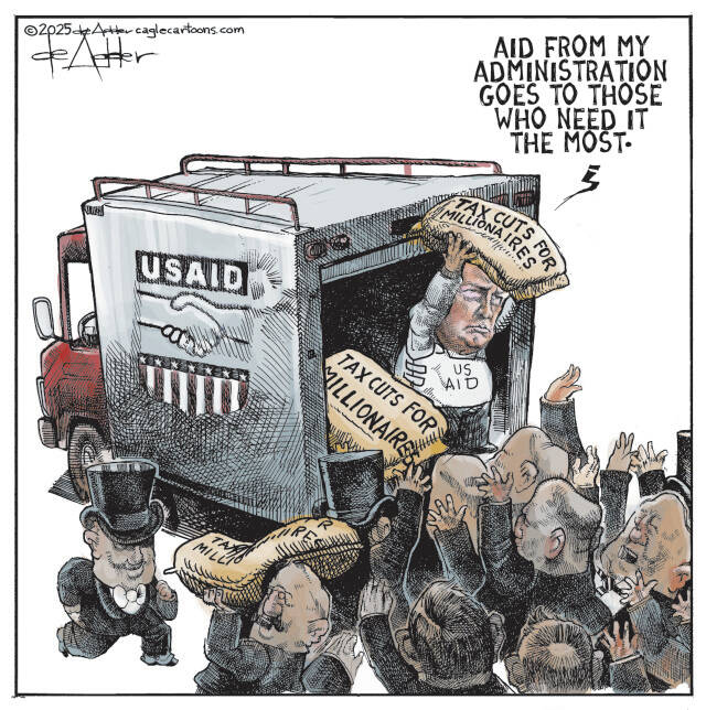THis is an editorial cartoon by Michael de Adder . Michael de Adder was born in Moncton, New Brunswick. He studied art at Mount Allison University where he received a Bachelor of Fine Arts in drawing and painting. He began his career working for The Coast, a Halifax-based alternative weekly, drawing a popular comic strip called Walterworld which lampooned the then-current mayor of Halifax, Walter Fitzgerald. This led to freelance jobs at The Chronicle-Herald and The Hill Times in Ottawa, Ontario.

 

After freelancing for a few years, de Adder landed his first full time cartooning job at the Halifax Daily News. After the Daily News folded in 2008, he became the full-time freelance cartoonist at New Brunswick Publishing. He was let go for political views expressed through his work including a cartoon depicting U.S. President Donald Trump’s border policies. He now freelances for the Halifax Chronicle Herald, the Toronto Star, Ottawa Hill Times and Counterpoint in the USA. He has over a million readers per day and is considered the most read cartoonist in Canada.

 

Michael de Adder has won numerous awards for his work, including seven Atlantic Journalism Awards plus a Gold Innovation Award for news animation in 2008. He won the Association of Editorial Cartoonists' 2002 Golden Spike Award for best editorial cartoon spiked by an editor and the Association of Canadian Cartoonists 2014 Townsend Award. The National Cartoonists Society for the Reuben Award has shortlisted him in the Editorial Cartooning category. He is a past president of the Association of Canadian Editorial Cartoonists and spent 10 years on the board of the Cartoonists Rights Network.