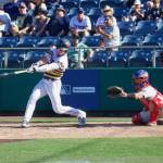 AquaSox outfielder Carson Jones takes a swing during Everetts 4-3 loss to the Vancouver Canadians at Funko Field on July 6, 2025. (Joe Pohoryles / The Herald)