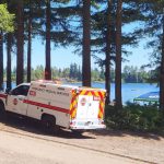An Everett Medical Services vehicle at Silver Lake on Tuesday, July 8, 2025, in Everett, Washington. (Everett Fire Department)