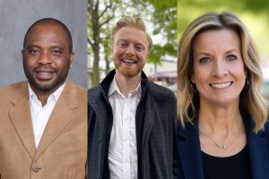 From left to right, Edmonds City Council Position 3 candidates Joseph Ademofe, Alex Newman and Erika Barnett.