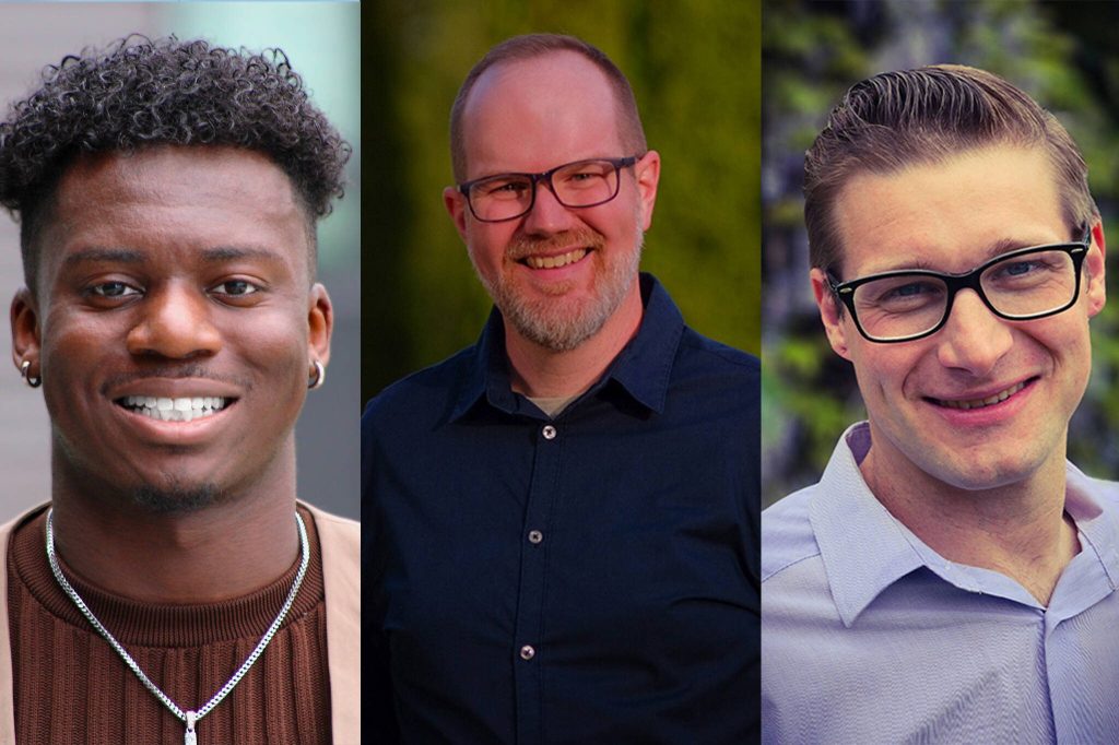 From left: Josh Binda, Tyler Hall and Bryce Owings.