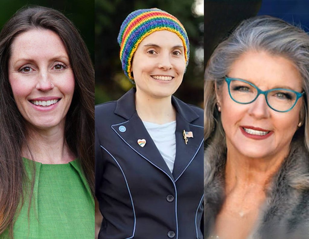 From left, Kimberlee Kelly, Holly Muenchow and Lynda Schram are vying for an open District 5 seat on the Northshore school board.