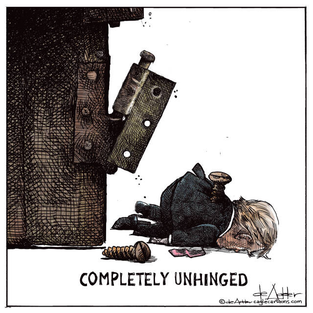 THis is an editorial cartoon by Michael de Adder . Michael de Adder was born in Moncton, New Brunswick. He studied art at Mount Allison University where he received a Bachelor of Fine Arts in drawing and painting. He began his career working for The Coast, a Halifax-based alternative weekly, drawing a popular comic strip called Walterworld which lampooned the then-current mayor of Halifax, Walter Fitzgerald. This led to freelance jobs at The Chronicle-Herald and The Hill Times in Ottawa, Ontario.

 

After freelancing for a few years, de Adder landed his first full time cartooning job at the Halifax Daily News. After the Daily News folded in 2008, he became the full-time freelance cartoonist at New Brunswick Publishing. He was let go for political views expressed through his work including a cartoon depicting U.S. President Donald Trump’s border policies. He now freelances for the Halifax Chronicle Herald, the Toronto Star, Ottawa Hill Times and Counterpoint in the USA. He has over a million readers per day and is considered the most read cartoonist in Canada.

 

Michael de Adder has won numerous awards for his work, including seven Atlantic Journalism Awards plus a Gold Innovation Award for news animation in 2008. He won the Association of Editorial Cartoonists' 2002 Golden Spike Award for best editorial cartoon spiked by an editor and the Association of Canadian Cartoonists 2014 Townsend Award. The National Cartoonists Society for the Reuben Award has shortlisted him in the Editorial Cartooning category. He is a past president of the Association of Canadian Editorial Cartoonists and spent 10 years on the board of the Cartoonists Rights Network.
