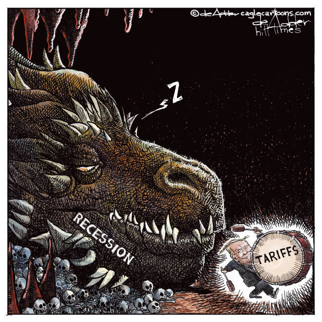 THis is an editorial cartoon by Michael de Adder . Michael de Adder was born in Moncton, New Brunswick. He studied art at Mount Allison University where he received a Bachelor of Fine Arts in drawing and painting. He began his career working for The Coast, a Halifax-based alternative weekly, drawing a popular comic strip called Walterworld which lampooned the then-current mayor of Halifax, Walter Fitzgerald. This led to freelance jobs at The Chronicle-Herald and The Hill Times in Ottawa, Ontario.

 

After freelancing for a few years, de Adder landed his first full time cartooning job at the Halifax Daily News. After the Daily News folded in 2008, he became the full-time freelance cartoonist at New Brunswick Publishing. He was let go for political views expressed through his work including a cartoon depicting U.S. President Donald Trump’s border policies. He now freelances for the Halifax Chronicle Herald, the Toronto Star, Ottawa Hill Times and Counterpoint in the USA. He has over a million readers per day and is considered the most read cartoonist in Canada.

 

Michael de Adder has won numerous awards for his work, including seven Atlantic Journalism Awards plus a Gold Innovation Award for news animation in 2008. He won the Association of Editorial Cartoonists' 2002 Golden Spike Award for best editorial cartoon spiked by an editor and the Association of Canadian Cartoonists 2014 Townsend Award. The National Cartoonists Society for the Reuben Award has shortlisted him in the Editorial Cartooning category. He is a past president of the Association of Canadian Editorial Cartoonists and spent 10 years on the board of the Cartoonists Rights Network.