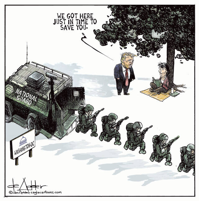 THis is an editorial cartoon by Michael de Adder . Michael de Adder was born in Moncton, New Brunswick. He studied art at Mount Allison University where he received a Bachelor of Fine Arts in drawing and painting. He began his career working for The Coast, a Halifax-based alternative weekly, drawing a popular comic strip called Walterworld which lampooned the then-current mayor of Halifax, Walter Fitzgerald. This led to freelance jobs at The Chronicle-Herald and The Hill Times in Ottawa, Ontario.

 

After freelancing for a few years, de Adder landed his first full time cartooning job at the Halifax Daily News. After the Daily News folded in 2008, he became the full-time freelance cartoonist at New Brunswick Publishing. He was let go for political views expressed through his work including a cartoon depicting U.S. President Donald Trump’s border policies. He now freelances for the Halifax Chronicle Herald, the Toronto Star, Ottawa Hill Times and Counterpoint in the USA. He has over a million readers per day and is considered the most read cartoonist in Canada.

 

Michael de Adder has won numerous awards for his work, including seven Atlantic Journalism Awards plus a Gold Innovation Award for news animation in 2008. He won the Association of Editorial Cartoonists' 2002 Golden Spike Award for best editorial cartoon spiked by an editor and the Association of Canadian Cartoonists 2014 Townsend Award. The National Cartoonists Society for the Reuben Award has shortlisted him in the Editorial Cartooning category. He is a past president of the Association of Canadian Editorial Cartoonists and spent 10 years on the board of the Cartoonists Rights Network.