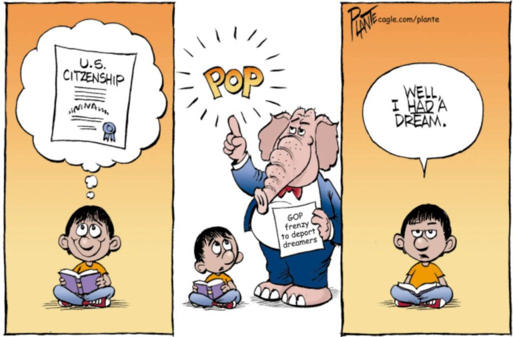 A kid  dreams of becoming a U.S. citizen, child, hispanic , dreamers, Plan 2025, frenzy, deport, deportation, undocumented, ICE, GOP, RNC, Republican Party, Trump Adminstration, SCOTUS