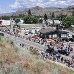 About 700 people gathered in Twisp on June 14 as part of the nationwide No Kings protest. (Sue Misao)