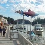 Artwork is found throughout La Conner, including along its channelside boardwalk. (Jon Bauer/ The Herald)