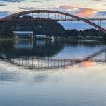 La Conners Rainbow Bridge connects the community with the Swinomish tribal community. (Jon Bauer / The Herald)