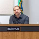 South County Fire board member Micah Rowland speaks at a meeting on Tuesday, Sept. 2, 2025 in Everett, Washington. (Olivia Vanni / The Herald)
