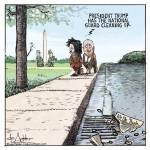THis is an editorial cartoon by Michael de Adder . Michael de Adder was born in Moncton, New Brunswick. He studied art at Mount Allison University where he received a Bachelor of Fine Arts in drawing and painting. He began his career working for The Coast, a Halifax-based alternative weekly, drawing a popular comic strip called Walterworld which lampooned the then-current mayor of Halifax, Walter Fitzgerald. This led to freelance jobs at The Chronicle-Herald and The Hill Times in Ottawa, Ontario.

 

After freelancing for a few years, de Adder landed his first full time cartooning job at the Halifax Daily News. After the Daily News folded in 2008, he became the full-time freelance cartoonist at New Brunswick Publishing. He was let go for political views expressed through his work including a cartoon depicting U.S. President Donald Trump’s border policies. He now freelances for the Halifax Chronicle Herald, the Toronto Star, Ottawa Hill Times and Counterpoint in the USA. He has over a million readers per day and is considered the most read cartoonist in Canada.

 

Michael de Adder has won numerous awards for his work, including seven Atlantic Journalism Awards plus a Gold Innovation Award for news animation in 2008. He won the Association of Editorial Cartoonists' 2002 Golden Spike Award for best editorial cartoon spiked by an editor and the Association of Canadian Cartoonists 2014 Townsend Award. The National Cartoonists Society for the Reuben Award has shortlisted him in the Editorial Cartooning category. He is a past president of the Association of Canadian Editorial Cartoonists and spent 10 years on the board of the Cartoonists Rights Network.