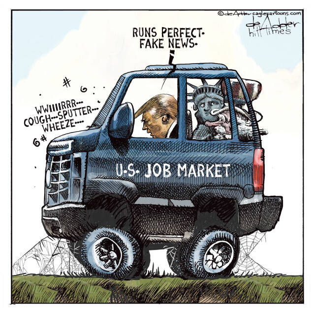 THis is an editorial cartoon by Michael de Adder . Michael de Adder was born in Moncton, New Brunswick. He studied art at Mount Allison University where he received a Bachelor of Fine Arts in drawing and painting. He began his career working for The Coast, a Halifax-based alternative weekly, drawing a popular comic strip called Walterworld which lampooned the then-current mayor of Halifax, Walter Fitzgerald. This led to freelance jobs at The Chronicle-Herald and The Hill Times in Ottawa, Ontario.

 

After freelancing for a few years, de Adder landed his first full time cartooning job at the Halifax Daily News. After the Daily News folded in 2008, he became the full-time freelance cartoonist at New Brunswick Publishing. He was let go for political views expressed through his work including a cartoon depicting U.S. President Donald Trump’s border policies. He now freelances for the Halifax Chronicle Herald, the Toronto Star, Ottawa Hill Times and Counterpoint in the USA. He has over a million readers per day and is considered the most read cartoonist in Canada.

 

Michael de Adder has won numerous awards for his work, including seven Atlantic Journalism Awards plus a Gold Innovation Award for news animation in 2008. He won the Association of Editorial Cartoonists' 2002 Golden Spike Award for best editorial cartoon spiked by an editor and the Association of Canadian Cartoonists 2014 Townsend Award. The National Cartoonists Society for the Reuben Award has shortlisted him in the Editorial Cartooning category. He is a past president of the Association of Canadian Editorial Cartoonists and spent 10 years on the board of the Cartoonists Rights Network.