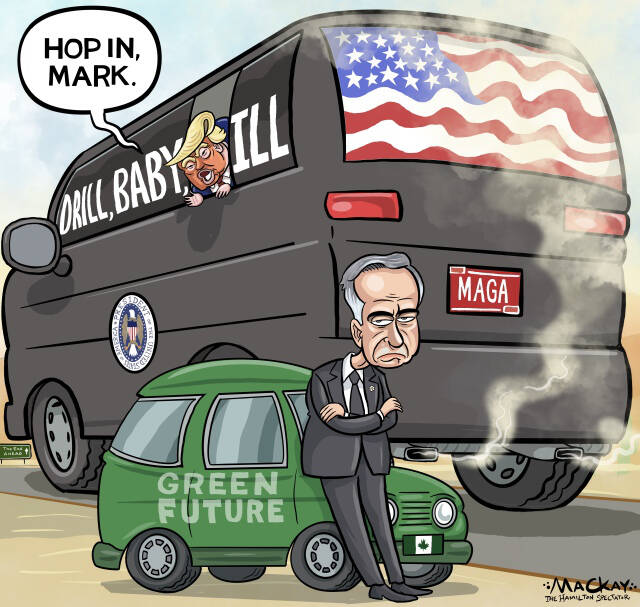 Editorial Cartoon by Graeme MacKay, The Hamilton Spectator – Tuesday September 9, 2025

Canada pauses its EV mandate to address economic and infrastructure challenges, while global renewable efforts continue amid fossil fuel subsidies.

Steering the Green Transition Amidst Global Policy Shifts

In recent years, the global push towards a green energy transition has been met with both enthusiasm and challenges. While political shifts, such as those under the Trump administration in the United States, have temporarily redirected focus toward fossil fuels with slogans like "drill, baby, drill," the broader movement towards renewable energy continues unabated. This is evident not only in the U.S., where states have taken the lead in pursuing aggressive renewable targets, but also globally, as countries grapple with the dual demands of economic growth and environmental responsibility.

Canada, like many nations, finds itself at a crossroads. The recent decision to pause its ambitious electric vehicle (EV) sales mandate is a reflection of the complex landscape in which policymakers operate. As highlighted in discussions from sources like The Toronto Star and The Globe and Mail, this pause doesn't signify a retreat from green energy goals but rather an adjustment to ensure economic and social feasibility.

News: Mark Carney’s decision to pause Canada’s EV sales mandate had to happen, industry experts say  https://www.thestar.com/business/mark-carneys-decision-to-pause-canadas-ev-sales-mandate-had-to-happen-industry-experts-say/article_297e93ea-623b-4296-8d29-c3db7953e52f.html

The challenges associated with a rapid transition to EVs are manifold. Firstly, EVs remain expensive and heavy, posing a barrier to widespread consumer adoption. The infrastructure required to support a predominantly electric vehicle fleet—ranging from charging stations to grid enhancements—demands significant investment and time. Additionally, the increased demand for electricity could stra