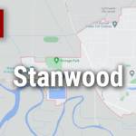 Logo for news use featuring the municipality of Stanwood in Snohomish County, Washington. 220118