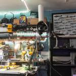 Aircraft memorabilia and tools fill Johnsons garage workshop on Sept. 23, 2025 in Everett, Washington. (Olivia Vanni / The Herald)