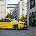 The 2025 BMW M5 is a high-performance luxury plug-in hybrid sedan.