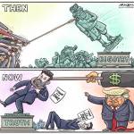 Editorial Cartoon by Graeme MacKay, The Hamilton Spectator – Friday September 19, 2025

The suspension of Jimmy Kimmel from ABC reveals Trump's administration using presidential power to silence critics, despite its proclaimed support for free speech.

Satirists Silenced Under Trump’s Iron Fist

The suspension of Jimmy Kimmel from ABC is a worrying sign of how presidential power is being used to silence critics. This move echoes tactics used by authoritarian regimes, where criticism is stifled to maintain control over public opinion. It's particularly ironic because the administration often claims to champion free speech, yet it quickly shuts down satirical voices that are essential for a healthy democracy.

News: ABC Pulls Jimmy Kimmel Off Air for Charlie Kirk Comments After F.C.C. Pressure https://www.nytimes.com/2025/09/17/business/media/abc-jimmy-kimmel.html

There's a clear double standard at play. President Trump and his team have defended the right to express harmful views, yet they are swift to silence any criticism directed at them. Vice President JD Vance’s criticism of European speech laws highlights this hypocrisy. While he condemns restrictions abroad, the administration he represents limits free speech at home, allowing hate speech but blocking dissent.

Satire, like Kimmel’s, plays a crucial role in questioning authority and sparking public debate. By targeting satirists, the administration tries to suppress one of the most effective ways of holding power accountable. This crackdown is part of a larger pushback against cultural changes that challenge traditional narratives. The removal of statues of controversial historical figures has faced backlash from those who see it as erasing history, but it's really about reexamining our past.

Analysis: Reactions to ABC’s Pulling of ‘Kimmel’ Reflect America’s Partisan Divide  https://www.nytimes.com/2025/09/17/arts/television/jimmy-kimmel-pulled-reactions.html

Using presidential power to sile