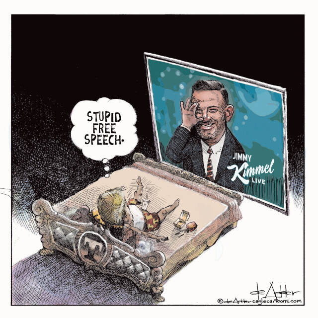 THis is an editorial cartoon by Michael de Adder . Michael de Adder was born in Moncton, New Brunswick. He studied art at Mount Allison University where he received a Bachelor of Fine Arts in drawing and painting. He began his career working for The Coast, a Halifax-based alternative weekly, drawing a popular comic strip called Walterworld which lampooned the then-current mayor of Halifax, Walter Fitzgerald. This led to freelance jobs at The Chronicle-Herald and The Hill Times in Ottawa, Ontario.

 

After freelancing for a few years, de Adder landed his first full time cartooning job at the Halifax Daily News. After the Daily News folded in 2008, he became the full-time freelance cartoonist at New Brunswick Publishing. He was let go for political views expressed through his work including a cartoon depicting U.S. President Donald Trump’s border policies. He now freelances for the Halifax Chronicle Herald, the Toronto Star, Ottawa Hill Times and Counterpoint in the USA. He has over a million readers per day and is considered the most read cartoonist in Canada.

 

Michael de Adder has won numerous awards for his work, including seven Atlantic Journalism Awards plus a Gold Innovation Award for news animation in 2008. He won the Association of Editorial Cartoonists' 2002 Golden Spike Award for best editorial cartoon spiked by an editor and the Association of Canadian Cartoonists 2014 Townsend Award. The National Cartoonists Society for the Reuben Award has shortlisted him in the Editorial Cartooning category. He is a past president of the Association of Canadian Editorial Cartoonists and spent 10 years on the board of the Cartoonists Rights Network.