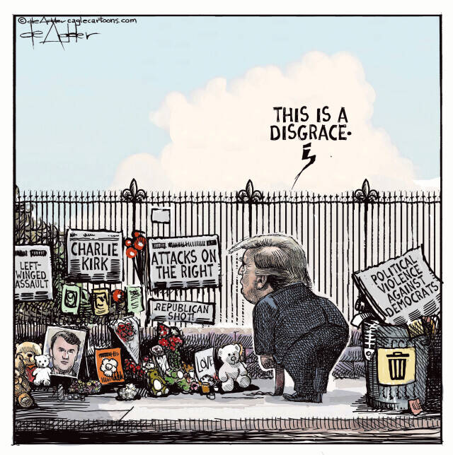 THis is an editorial cartoon by Michael de Adder . Michael de Adder was born in Moncton, New Brunswick. He studied art at Mount Allison University where he received a Bachelor of Fine Arts in drawing and painting. He began his career working for The Coast, a Halifax-based alternative weekly, drawing a popular comic strip called Walterworld which lampooned the then-current mayor of Halifax, Walter Fitzgerald. This led to freelance jobs at The Chronicle-Herald and The Hill Times in Ottawa, Ontario.

 

After freelancing for a few years, de Adder landed his first full time cartooning job at the Halifax Daily News. After the Daily News folded in 2008, he became the full-time freelance cartoonist at New Brunswick Publishing. He was let go for political views expressed through his work including a cartoon depicting U.S. President Donald Trump’s border policies. He now freelances for the Halifax Chronicle Herald, the Toronto Star, Ottawa Hill Times and Counterpoint in the USA. He has over a million readers per day and is considered the most read cartoonist in Canada.

 

Michael de Adder has won numerous awards for his work, including seven Atlantic Journalism Awards plus a Gold Innovation Award for news animation in 2008. He won the Association of Editorial Cartoonists' 2002 Golden Spike Award for best editorial cartoon spiked by an editor and the Association of Canadian Cartoonists 2014 Townsend Award. The National Cartoonists Society for the Reuben Award has shortlisted him in the Editorial Cartooning category. He is a past president of the Association of Canadian Editorial Cartoonists and spent 10 years on the board of the Cartoonists Rights Network.