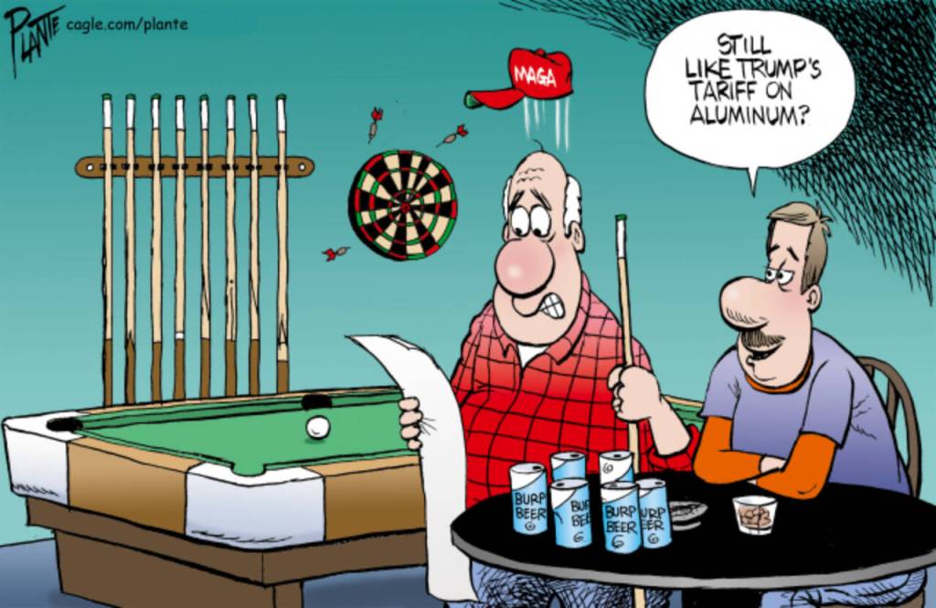 Bar Tab Tariff, President Donald J. Trump, trade tariffs, steel tariff, aluminum tariff, new tariffs, global trade war, Canada, Mexico, the end of free trade