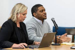 Jamel Alexander speaks during sentencing hearing at the Snohomish County Courthouse on Oct. 6, 2025 in Everett, Washington. (Olivia Vanni / The Herald)