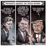 THis is an editorial cartoon by Michael de Adder . Michael de Adder was born in Moncton, New Brunswick. He studied art at Mount Allison University where he received a Bachelor of Fine Arts in drawing and painting. He began his career working for The Coast, a Halifax-based alternative weekly, drawing a popular comic strip called Walterworld which lampooned the then-current mayor of Halifax, Walter Fitzgerald. This led to freelance jobs at The Chronicle-Herald and The Hill Times in Ottawa, Ontario.

 

After freelancing for a few years, de Adder landed his first full time cartooning job at the Halifax Daily News. After the Daily News folded in 2008, he became the full-time freelance cartoonist at New Brunswick Publishing. He was let go for political views expressed through his work including a cartoon depicting U.S. President Donald Trump’s border policies. He now freelances for the Halifax Chronicle Herald, the Toronto Star, Ottawa Hill Times and Counterpoint in the USA. He has over a million readers per day and is considered the most read cartoonist in Canada.

 

Michael de Adder has won numerous awards for his work, including seven Atlantic Journalism Awards plus a Gold Innovation Award for news animation in 2008. He won the Association of Editorial Cartoonists' 2002 Golden Spike Award for best editorial cartoon spiked by an editor and the Association of Canadian Cartoonists 2014 Townsend Award. The National Cartoonists Society for the Reuben Award has shortlisted him in the Editorial Cartooning category. He is a past president of the Association of Canadian Editorial Cartoonists and spent 10 years on the board of the Cartoonists Rights Network.