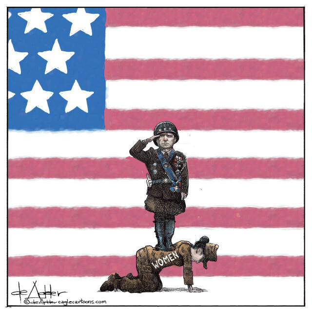 THis is an editorial cartoon by Michael de Adder . Michael de Adder was born in Moncton, New Brunswick. He studied art at Mount Allison University where he received a Bachelor of Fine Arts in drawing and painting. He began his career working for The Coast, a Halifax-based alternative weekly, drawing a popular comic strip called Walterworld which lampooned the then-current mayor of Halifax, Walter Fitzgerald. This led to freelance jobs at The Chronicle-Herald and The Hill Times in Ottawa, Ontario.

 

After freelancing for a few years, de Adder landed his first full time cartooning job at the Halifax Daily News. After the Daily News folded in 2008, he became the full-time freelance cartoonist at New Brunswick Publishing. He was let go for political views expressed through his work including a cartoon depicting U.S. President Donald Trump’s border policies. He now freelances for the Halifax Chronicle Herald, the Toronto Star, Ottawa Hill Times and Counterpoint in the USA. He has over a million readers per day and is considered the most read cartoonist in Canada.

 

Michael de Adder has won numerous awards for his work, including seven Atlantic Journalism Awards plus a Gold Innovation Award for news animation in 2008. He won the Association of Editorial Cartoonists' 2002 Golden Spike Award for best editorial cartoon spiked by an editor and the Association of Canadian Cartoonists 2014 Townsend Award. The National Cartoonists Society for the Reuben Award has shortlisted him in the Editorial Cartooning category. He is a past president of the Association of Canadian Editorial Cartoonists and spent 10 years on the board of the Cartoonists Rights Network.