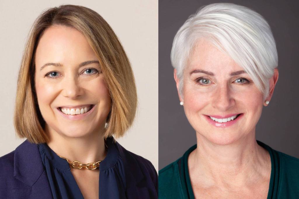 From left, Chris Eck and Glenda Krull