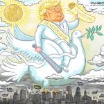 Editorial Cartoon by Graeme MacKay, The Hamilton Spectator – Friday October 10, 2025

President Trump's potential Middle East diplomatic victory contrasts sharply with his divisive domestic policies, raising questions about his peacemaker image.

Trump's Peace Prize Puzzle: Ceasefire Abroad, Conflict at Home

As President Trump approaches a potential breakthrough in Middle East diplomacy with a ceasefire agreement between Israel and Hamas, it is crucial to examine the broader implications of his actions both abroad and at home. While the international community may laud Trump's efforts as a significant diplomatic accomplishment, a closer look reveals a complex narrative that challenges the notion of him as a peacemaker deserving of a Nobel Peace Prize.

In the nine months since taking office, Trump has been a pivotal figure in the Israeli-Palestinian conflict, but not always in a manner conducive to peace. His administration's policies have given Israeli Prime Minister Benjamin Netanyahu the latitude to conduct a devastating military campaign in Gaza, resulting in immense human suffering, including accusations of genocide and the exacerbation of famine among Palestinians. The destruction wrought upon Gaza during this time has been immense, with a humanitarian crisis unfolding as homes were levelled, tens of thousands of lives were lost, and food shortages contributed to widespread famine.

News: Israel, Hamas sign ‘first phase’ of peace plan, Trump says  https://www.ctvnews.ca/world/article/israel-hamas-reach-agreement-on-first-phase-of-plan-to-stop-fighting-release-hostages-trump-says/

Trump's role as an enabler in this conflict cannot be overlooked. His administration's unwavering support for Israel's aggressive tactics has exacerbated tensions, casting doubt on his ability to foster genuine peace. The ceasefire, while a welcome respite, is merely a temporary pause in a conflict that has persisted for decades. Lasting peace remains elusive, and the current