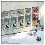 THis is an editorial cartoon by Michael de Adder . Michael de Adder was born in Moncton, New Brunswick. He studied art at Mount Allison University where he received a Bachelor of Fine Arts in drawing and painting. He began his career working for The Coast, a Halifax-based alternative weekly, drawing a popular comic strip called Walterworld which lampooned the then-current mayor of Halifax, Walter Fitzgerald. This led to freelance jobs at The Chronicle-Herald and The Hill Times in Ottawa, Ontario.

 

After freelancing for a few years, de Adder landed his first full time cartooning job at the Halifax Daily News. After the Daily News folded in 2008, he became the full-time freelance cartoonist at New Brunswick Publishing. He was let go for political views expressed through his work including a cartoon depicting U.S. President Donald Trump’s border policies. He now freelances for the Halifax Chronicle Herald, the Toronto Star, Ottawa Hill Times and Counterpoint in the USA. He has over a million readers per day and is considered the most read cartoonist in Canada.

 

Michael de Adder has won numerous awards for his work, including seven Atlantic Journalism Awards plus a Gold Innovation Award for news animation in 2008. He won the Association of Editorial Cartoonists' 2002 Golden Spike Award for best editorial cartoon spiked by an editor and the Association of Canadian Cartoonists 2014 Townsend Award. The National Cartoonists Society for the Reuben Award has shortlisted him in the Editorial Cartooning category. He is a past president of the Association of Canadian Editorial Cartoonists and spent 10 years on the board of the Cartoonists Rights Network.