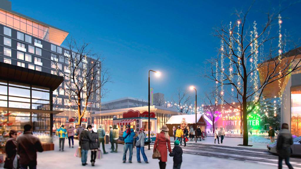 Artistic rendering of possible development for the Lynnwood Event Center. (Courtesy of Lynnwood Public Facilities District)