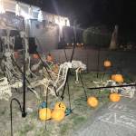The aftermath of a vandalism incident to the Irwin family's "skeleton army" display outside their Everett, Washington home. (Paul Irwin)